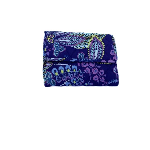 Vera Bradley Wallet Purple Batik Leaves - Picture 3 of 6